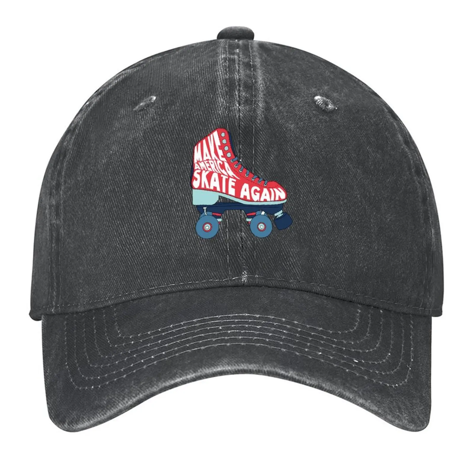 

Make America Skate Again Blue Red Roller Skates Classic T-Shirt Baseball Cap |-F-| Male hat Golf Wear Female Men's