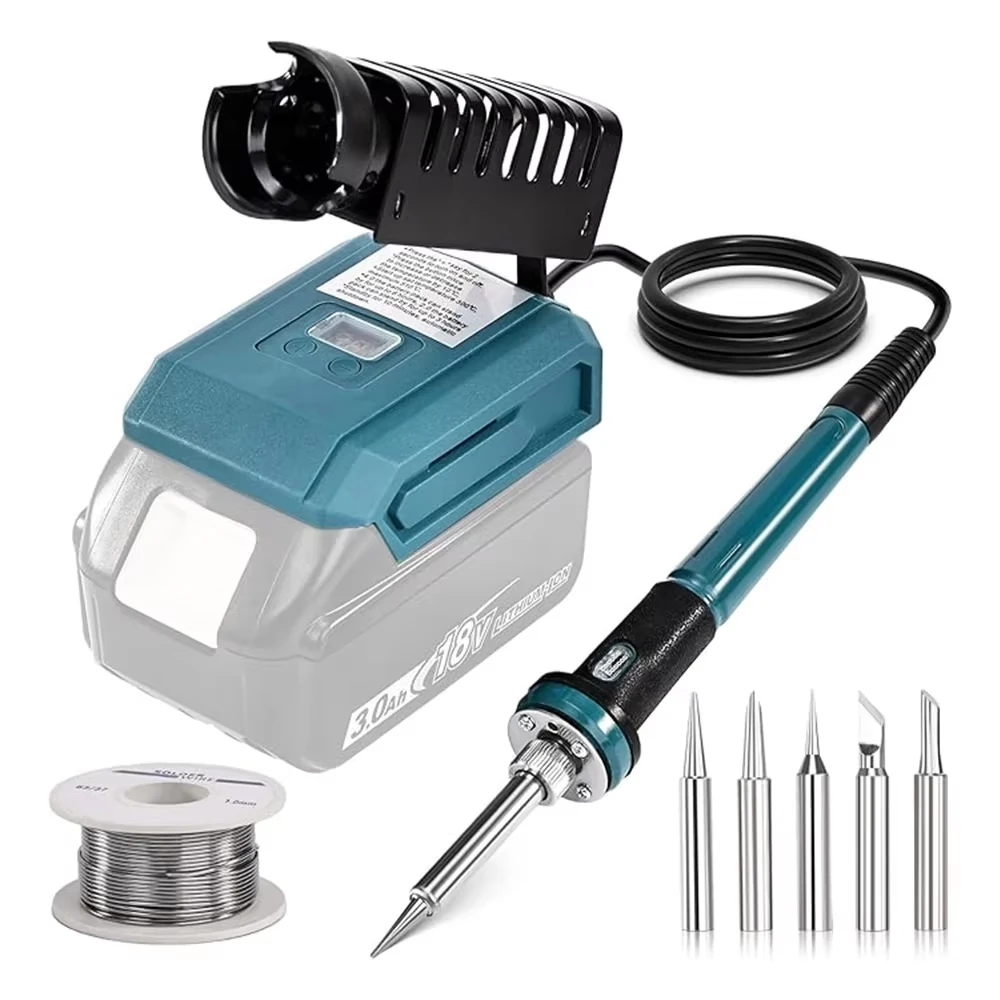 NEW Soldering Iron Kit for Makita 18V Battery,with LED Digital ,Soldering Gun with 5pcs Tips&Solder Wire for DIY Wire Welding