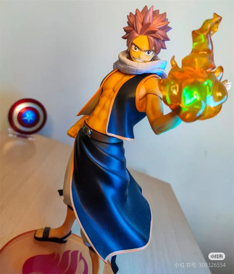 23cm Anime Fairy Tail Etherious Natsu Dragneel Replacement Hand Flame Special Effects Part Standing Model Toy Gift Action Figure