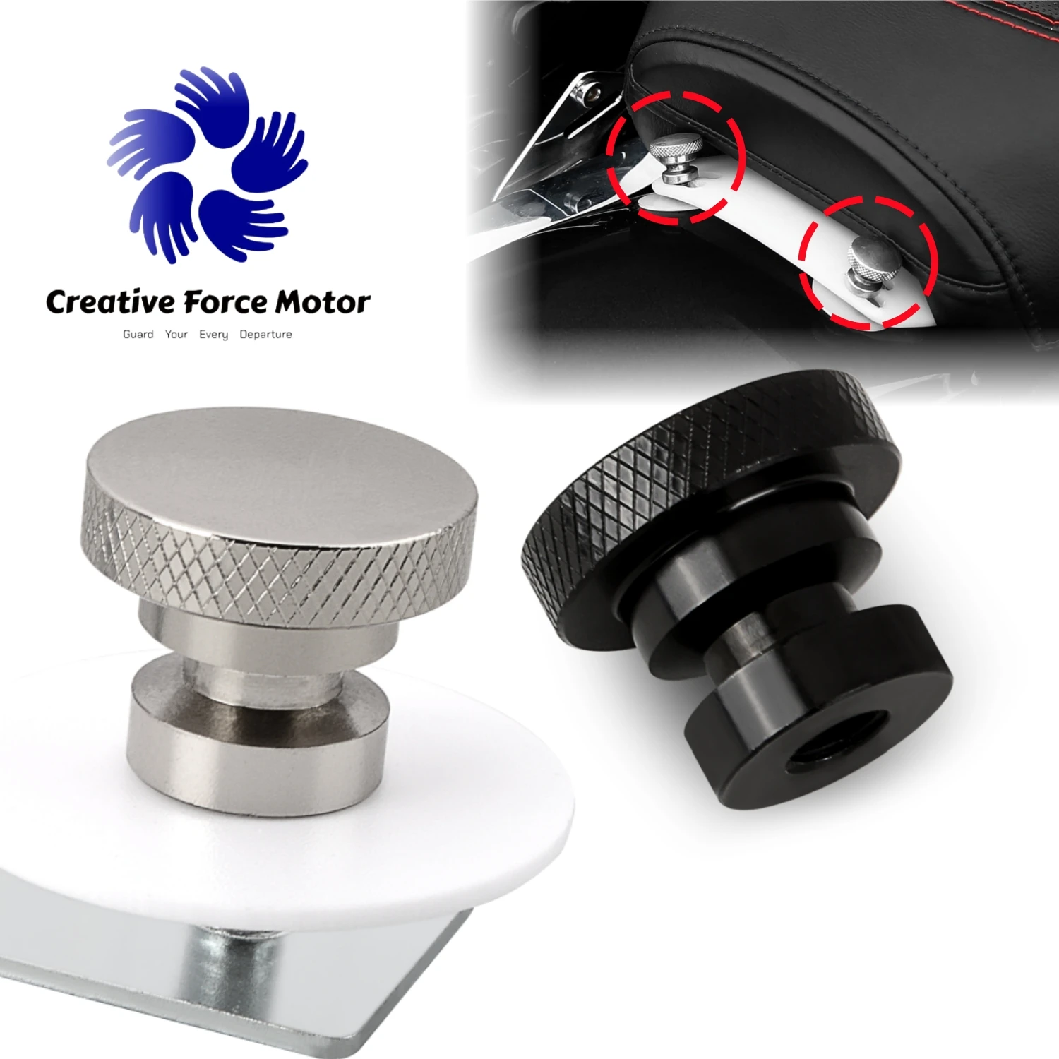 Solo Seat Mounting Nuts Motorcycle Rear Seat Screw Nut Trim Bolt For Harley Touring Road King Street Glide Softail FL Street Bob