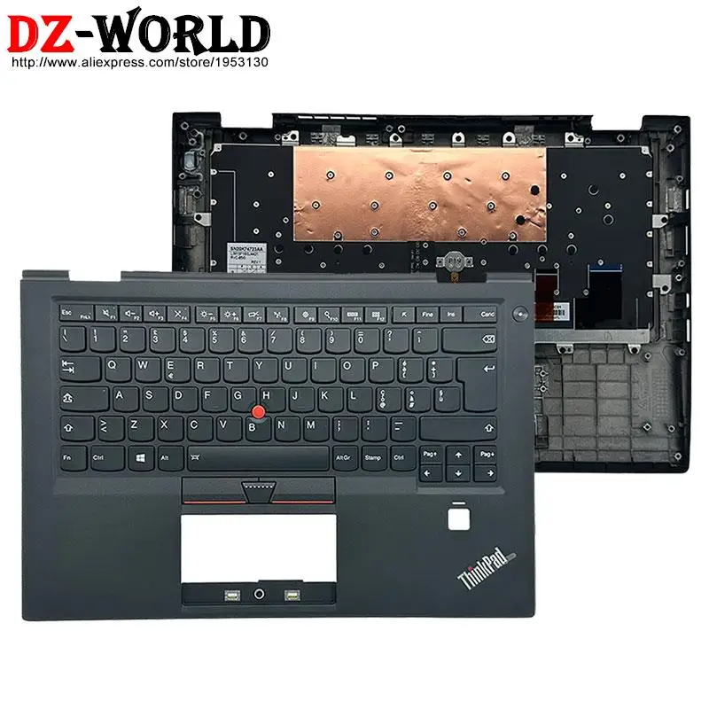 Backlit Keyboard With Shell Palmrest Upper Case C Cover for Lenovo Thinkpad X1 Carbon 4th Gen 4 Laptop US UK ES SP SK JP IT HB