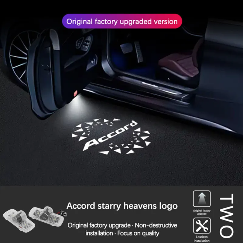 For Honda Accord 7Th 8Th 2003-2012 2005 2006 2008 2009 Accord LED Car Door Projector Ghost Shadow Welcome Light Accessories
