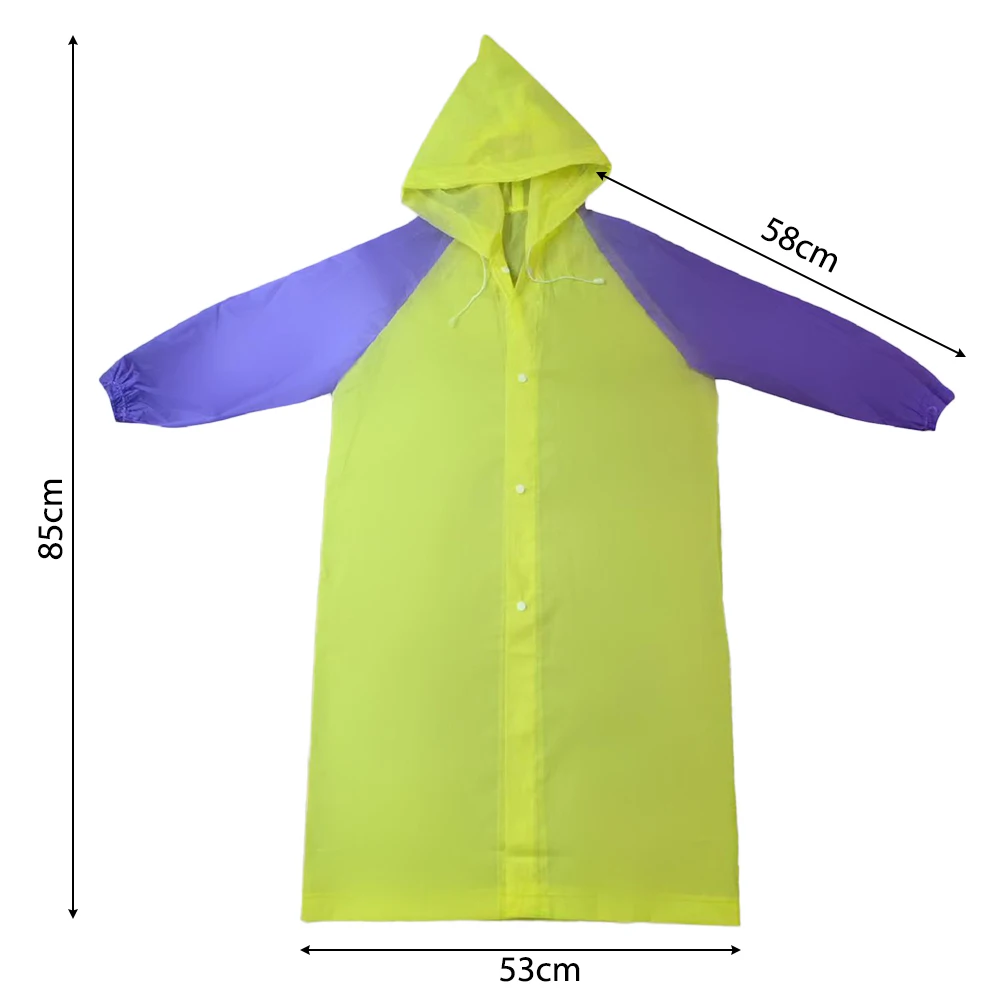 Niet-Wegwerp Kinderregenjas Basisschoolleerlingen Uit Één Stuk Verdikte Regenjas Eva Kinderregenjas