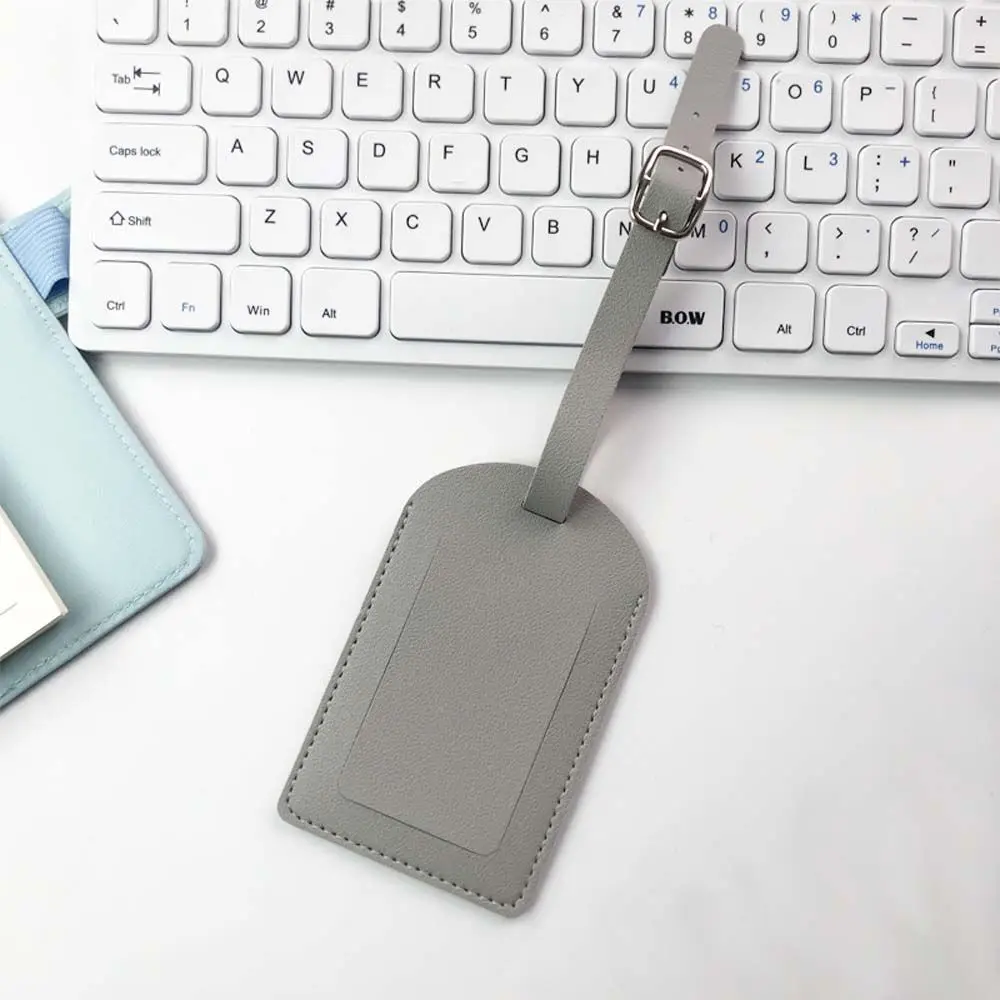 Portable Holiday Travel PU Leather Handbag Label Boarding Pass Luggage Tag Travel Accessories Airplane Suitcase Tag