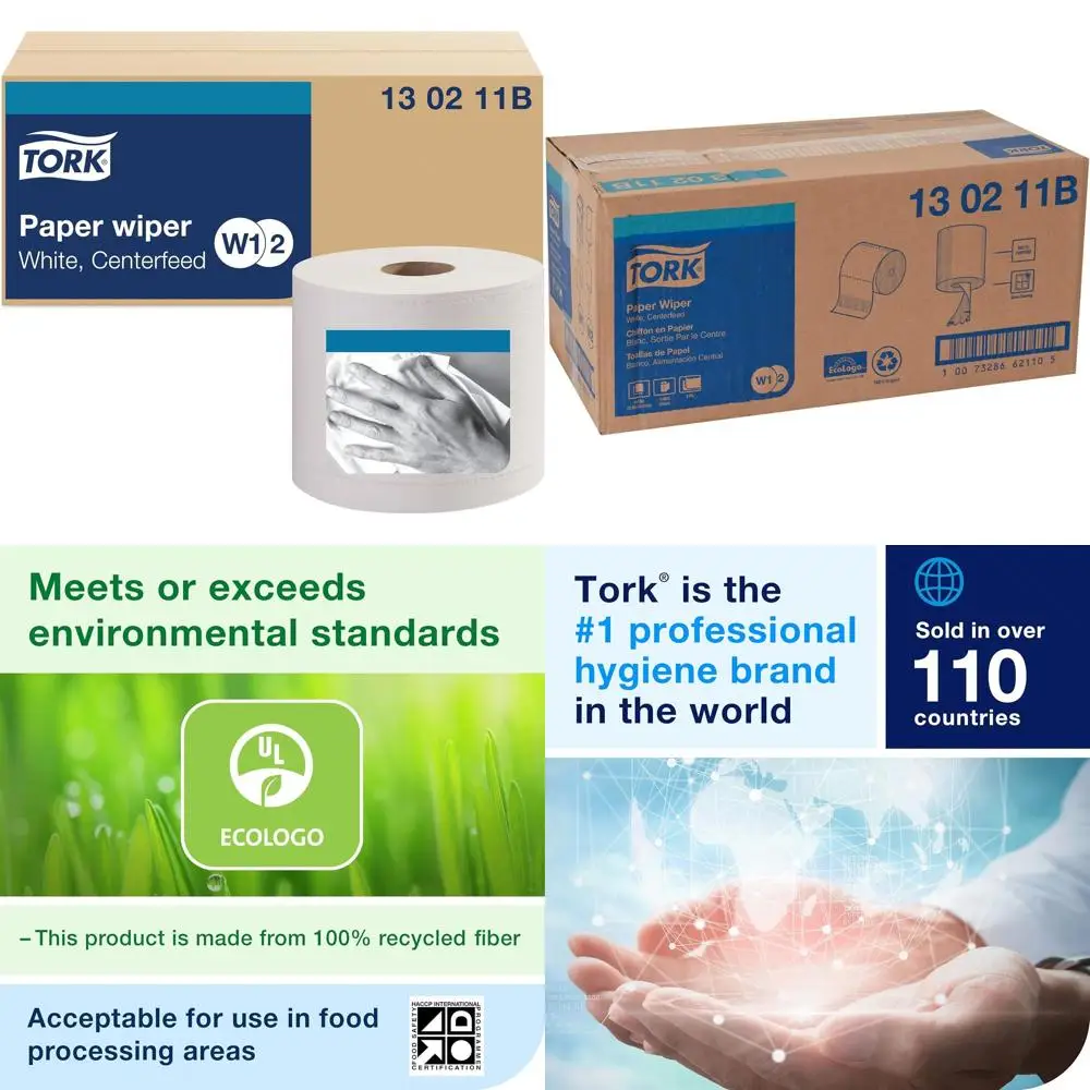 

Двусторонние белые бумажные полотенца, универсальные, 1600 листов, упаковка из 2 штук