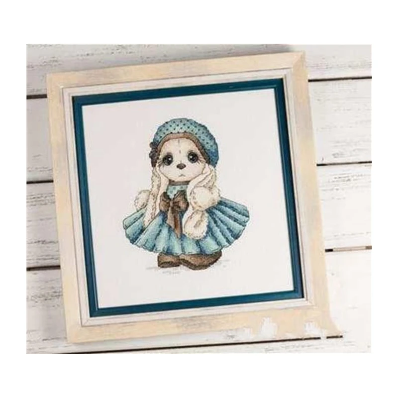 The cross-stitch set 28CT, 18CT, 14CT and 11CT can be selected as printed fabric handcrafted material pack saga little rabbit bl