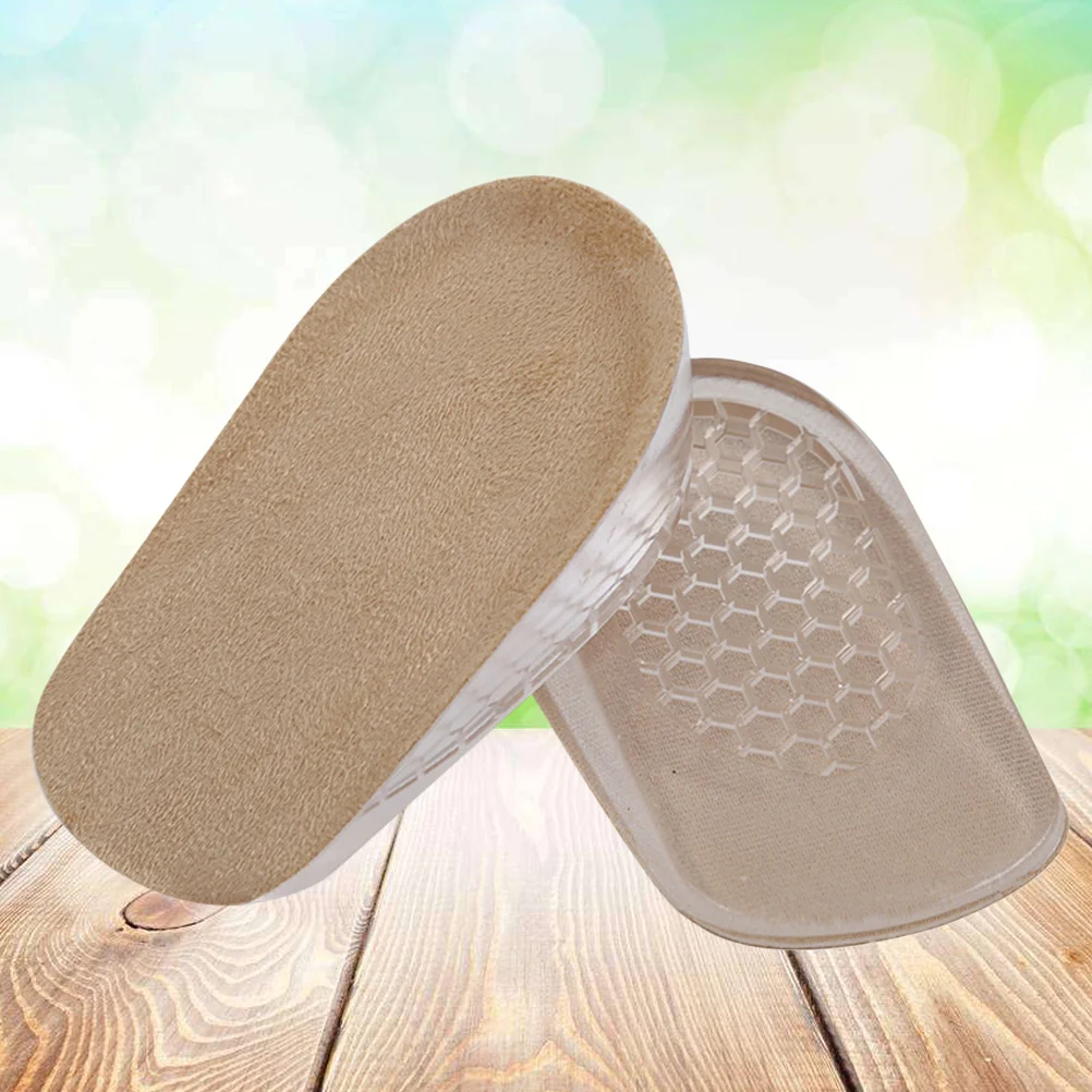 Heightening Half Insole Apricot Size L Forefoot Cushion Pad Anti Slip Massaging Shoe Pad Comfortable Insert Buffer Pain