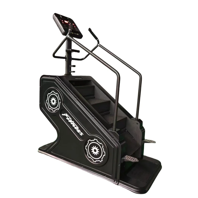 Electric Steel Wide-Stair Climber Machine 30cm Pedals Anti-Slip Texture Commercial Use Adjustable Speed Multifunctional Stair