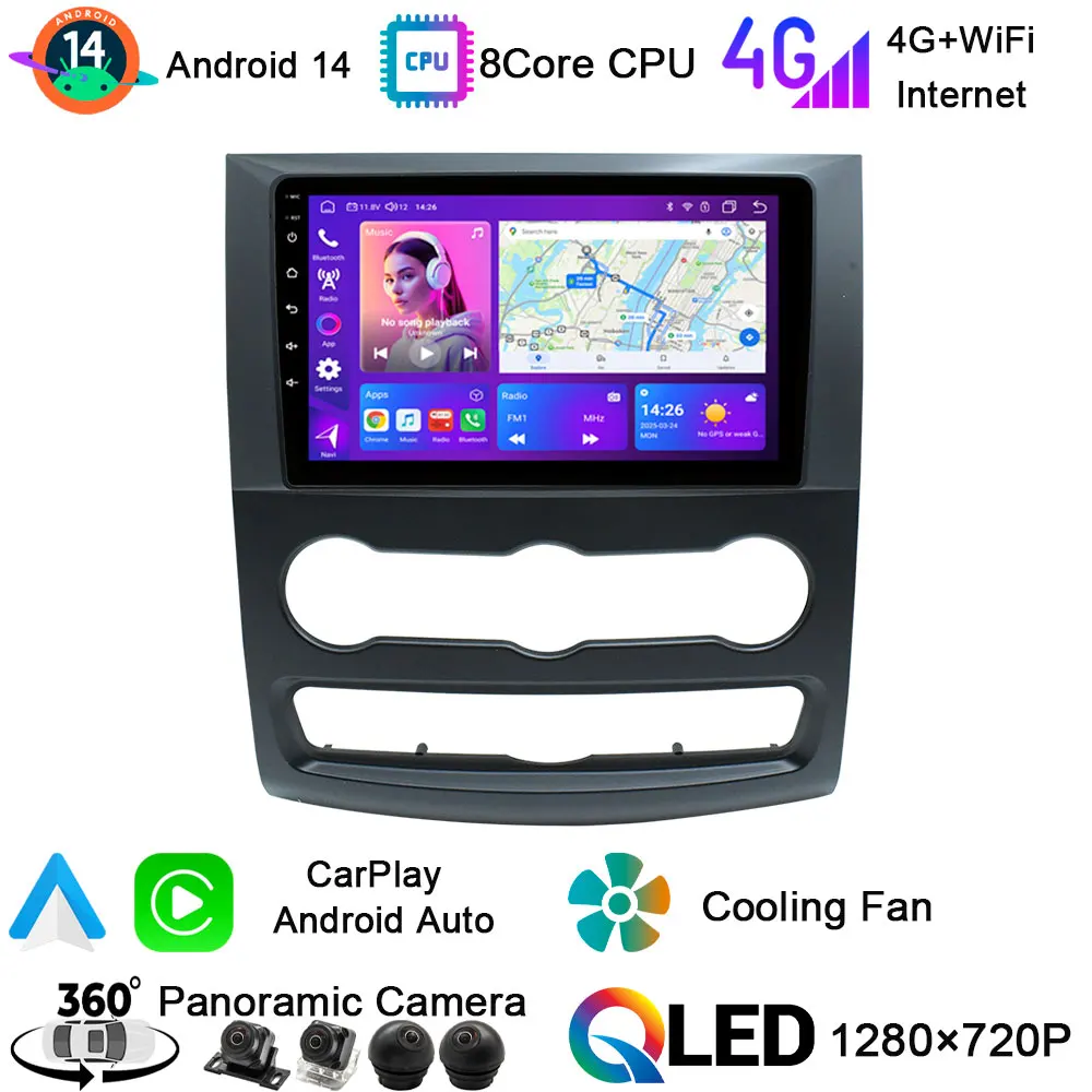 

Android14 Head Unit BT DSP Wireless CarPlay 4G LTE WiFi GPS Nav Radio Video Touchscreen For Mercedes-Benz Sprinter W906 2006-18