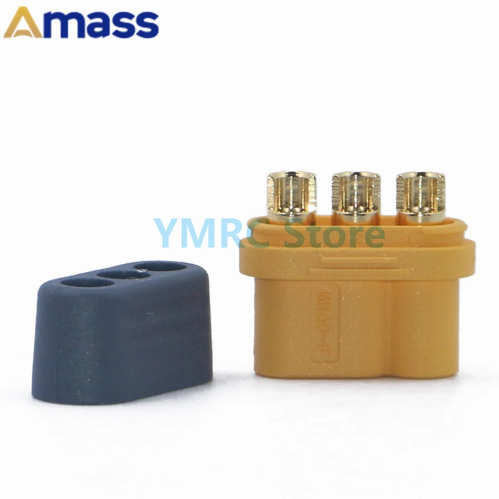 Amass MR60 커넥터 플러그 암수 커넥터, 외장 3.5mm 불릿 커넥터, 모터 컨트롤러용, 50 쌍