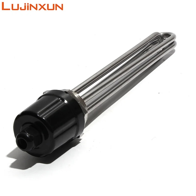 Lujinxun 1.5inch BSP DN40 Tubular Immersion Heater Heating Element for Water Oil All 304SS220V 380V with Grounding Screw