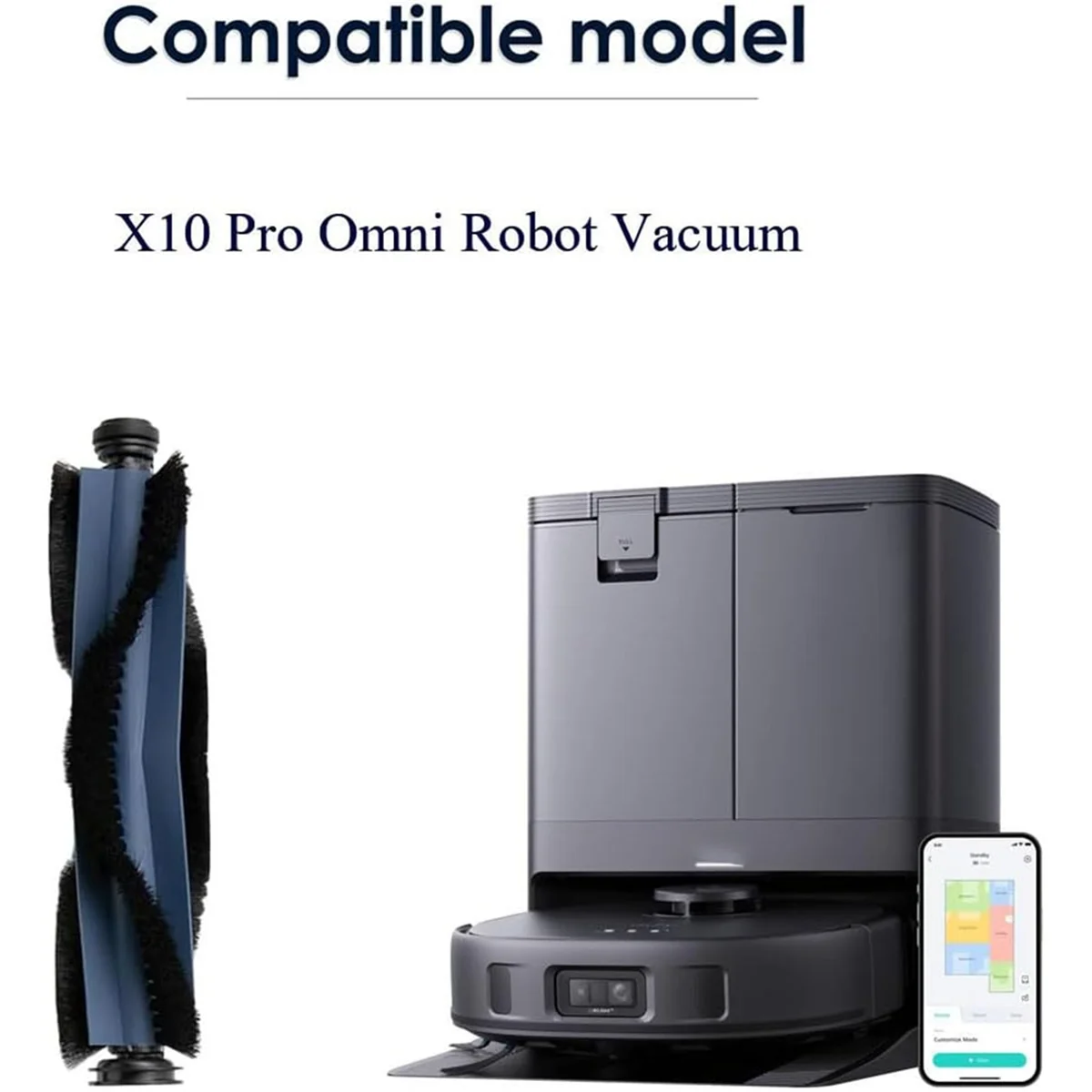 

Запчасти A46ZZ для робота-пылесоса Eufy X10 Pro Omni, 1 роликовая щетка, 3 HEPA-фильтра, 6 боковых щеток, 6 тряпок для швабры, 6 мешков для пыли
