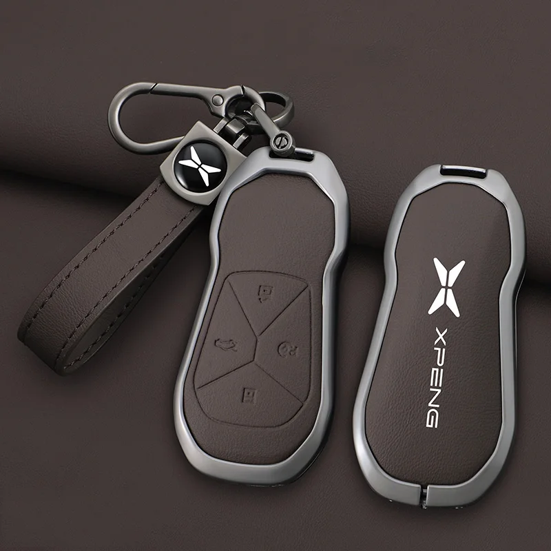 Zinc Alloy Car Key Case Cover For Xiaopeng xpeng p7 p7i p5 g3 g3i g9 g6 22-23 Key Housing Package Car Accessories