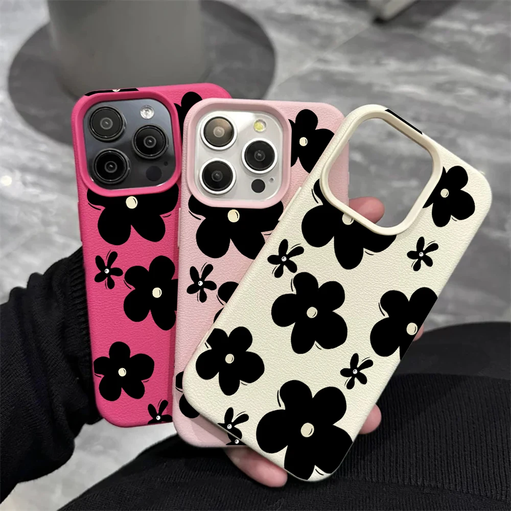 Große Kleine Schwarze Flecken Handyhülle für iPhone 17 16 15 14 13 12 Pro Max 16 15 14 Plus 17 16 15 14 Pro 17Air Silikon Matt Cover – Detail 4