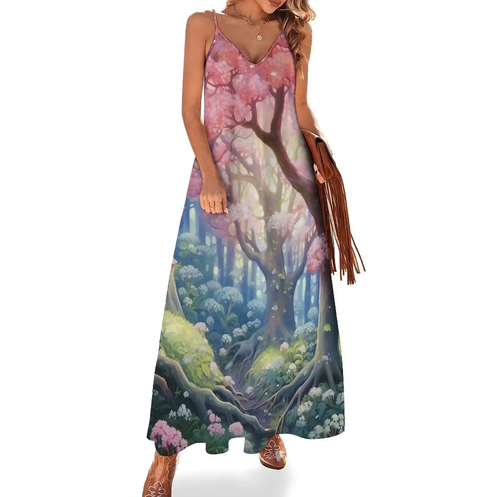 

a magical Viburnum woods - 1 Sleeveless Dress beach dress Clothing female