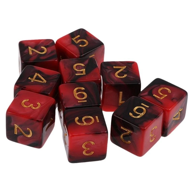 20pcs 6 Side 16mm Dices Diy Dies Educational Dices Engraving acrylic polyhedral dices