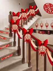 Wedding staircase handrail decoration butterfly