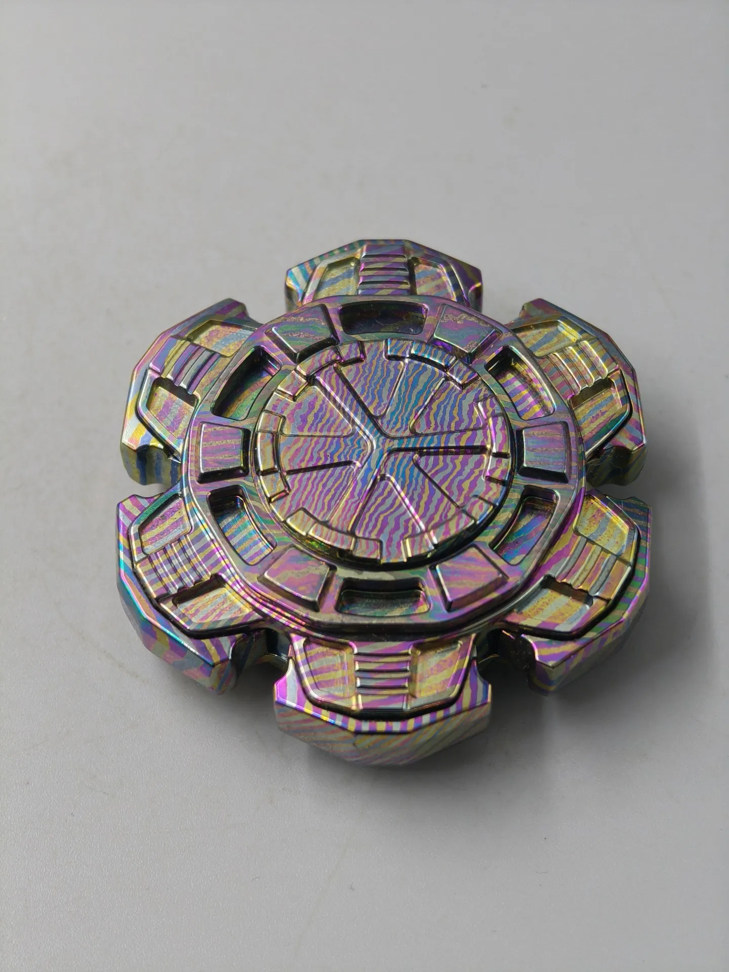 Used EDC Titanium Horse Detonation, Fingertip Gyro, Nail Opening Gyro Edc Metal Decompression Toy Tide Play Black Technology