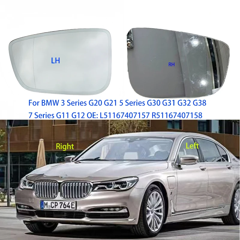 

Для BMW 3 серии G20 G21 5 серии G30 G31 G32 G38 7 серии G11 G12 51167407157 51167407158 Зеркальное стекло с автоматическим затемнением
