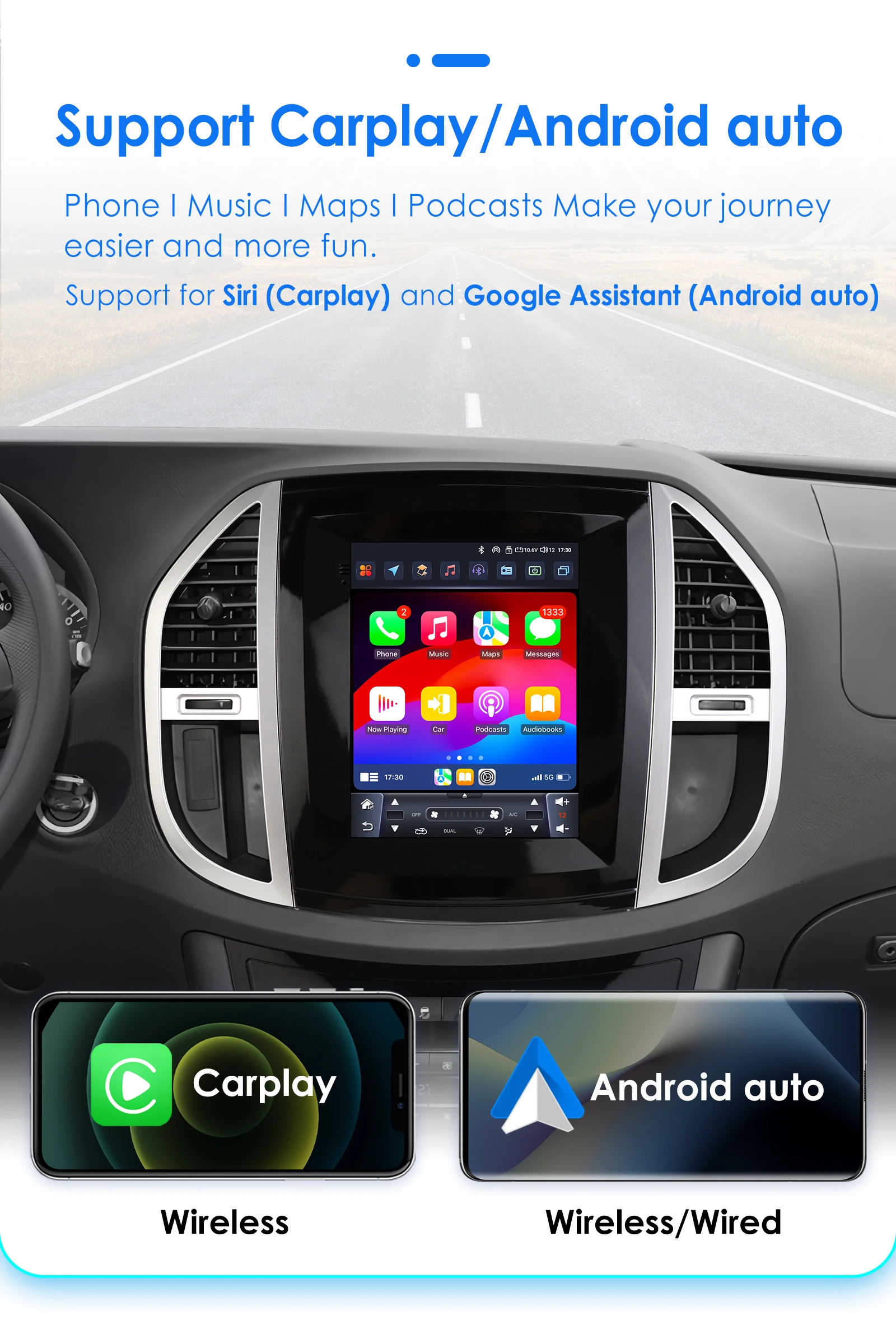 9.7 "7862 Carplay أندرويد 14 راديو السيارة التلقائي نظام تحديد المواقع ستيريو لمرسيدس بنز فيتو 2014-2020 مشغل وسائط متعددة شاشة السيارة الذكية #3