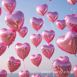Gold Pink Red Heart Foil Balloons Inflatable Helium Balloon DIY Birthday Party Ornaments For Valentine's Day Wedding Party Gifts