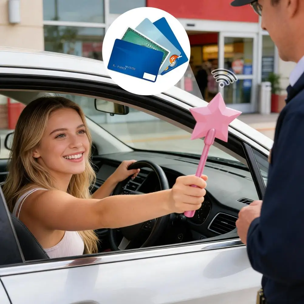 Magical Tap-to-Pay Star Wand - 3D Printed Contactless Card Holder Fun Credit Card Gift for Kids Teens