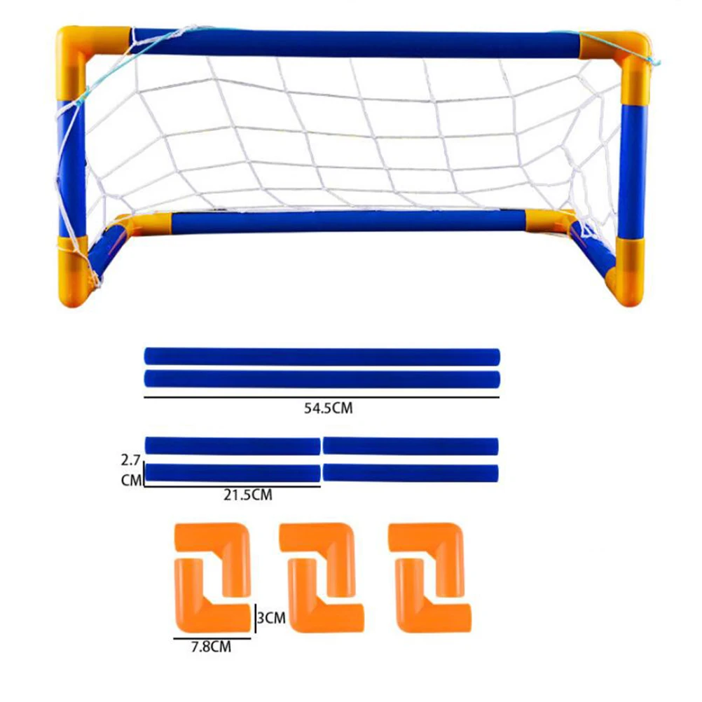 

2pcs 1 Set L-Shaped Tubes Portable Soccer Goal Door Weather-Resistant Training Football Net For Kids Backyard Beach Park