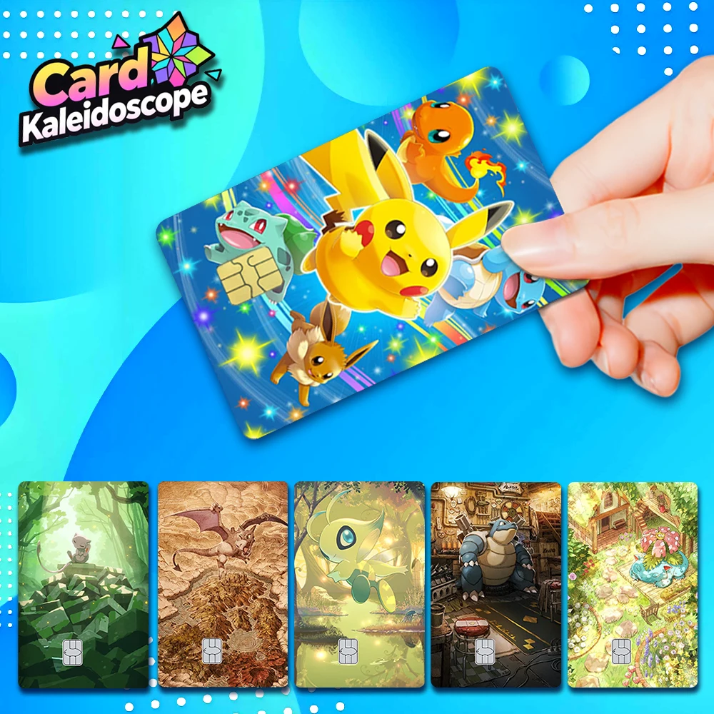 

【S3】 PTCG Pocket Card illustration‌ Series Credit Card Skin Stickers for VISA JCB Mastercard and other bank card decorations