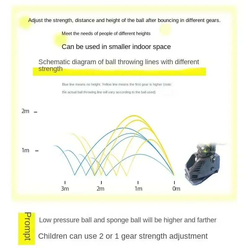 آلة كرة التنس المحمولة 220 فولت آلة رمي الممارسة الذاتية واحدة مع شبكة الصيد المحمولة جهاز الممارسة مساعد المدرب #4