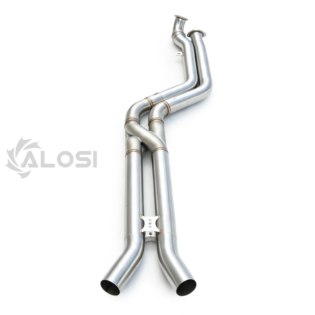 Z-shaped exhaust midsection for BMW G80 M3/ G81 M3 Touring/ G82 M4/ G87 M2 Stainless steel exhaust middle section, equipped with