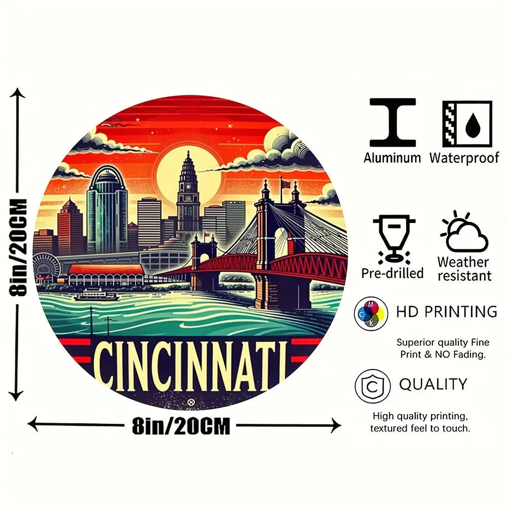 Vintage Cincinnati Skyline 8