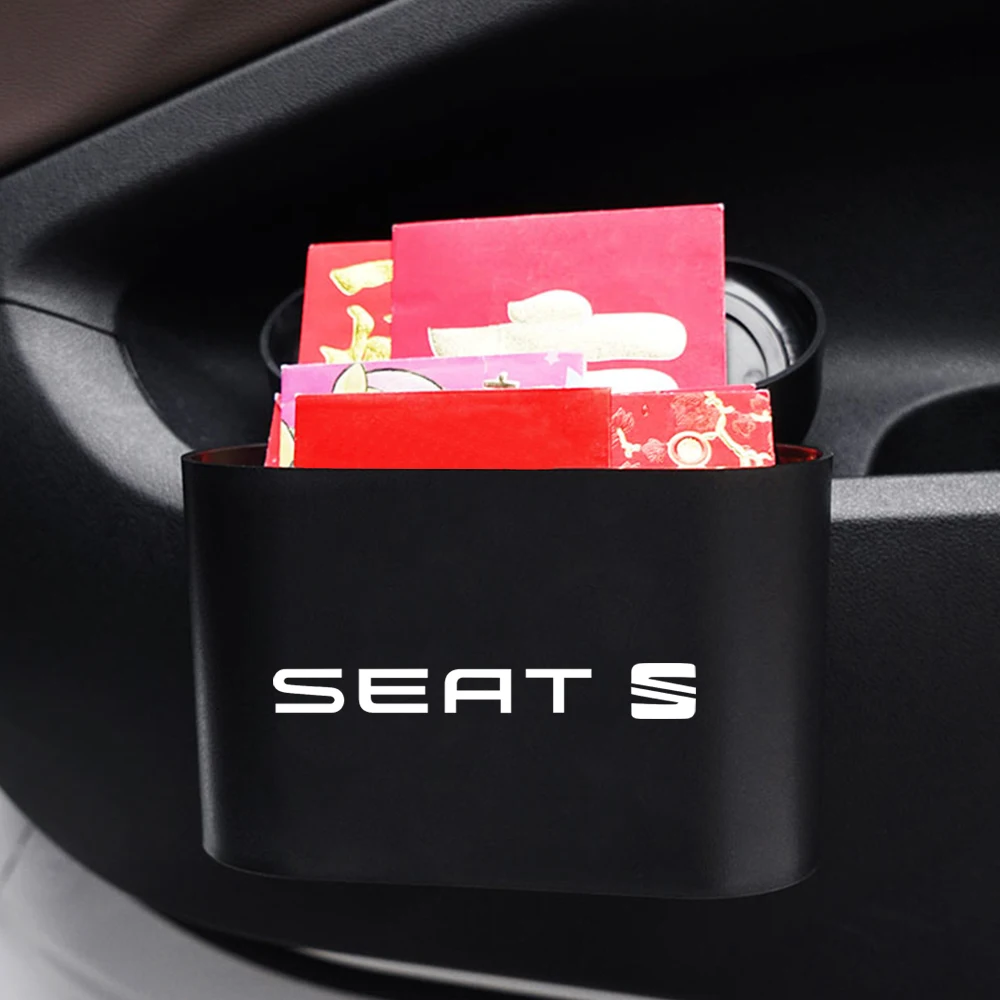 Car Trash Can Storage Box Vehicle Multifunctional Garbage Dust Case For Seat Cupra Ateca Leon Mk1 Mk2 Mk3 5f 1p Ibiza 6f FR