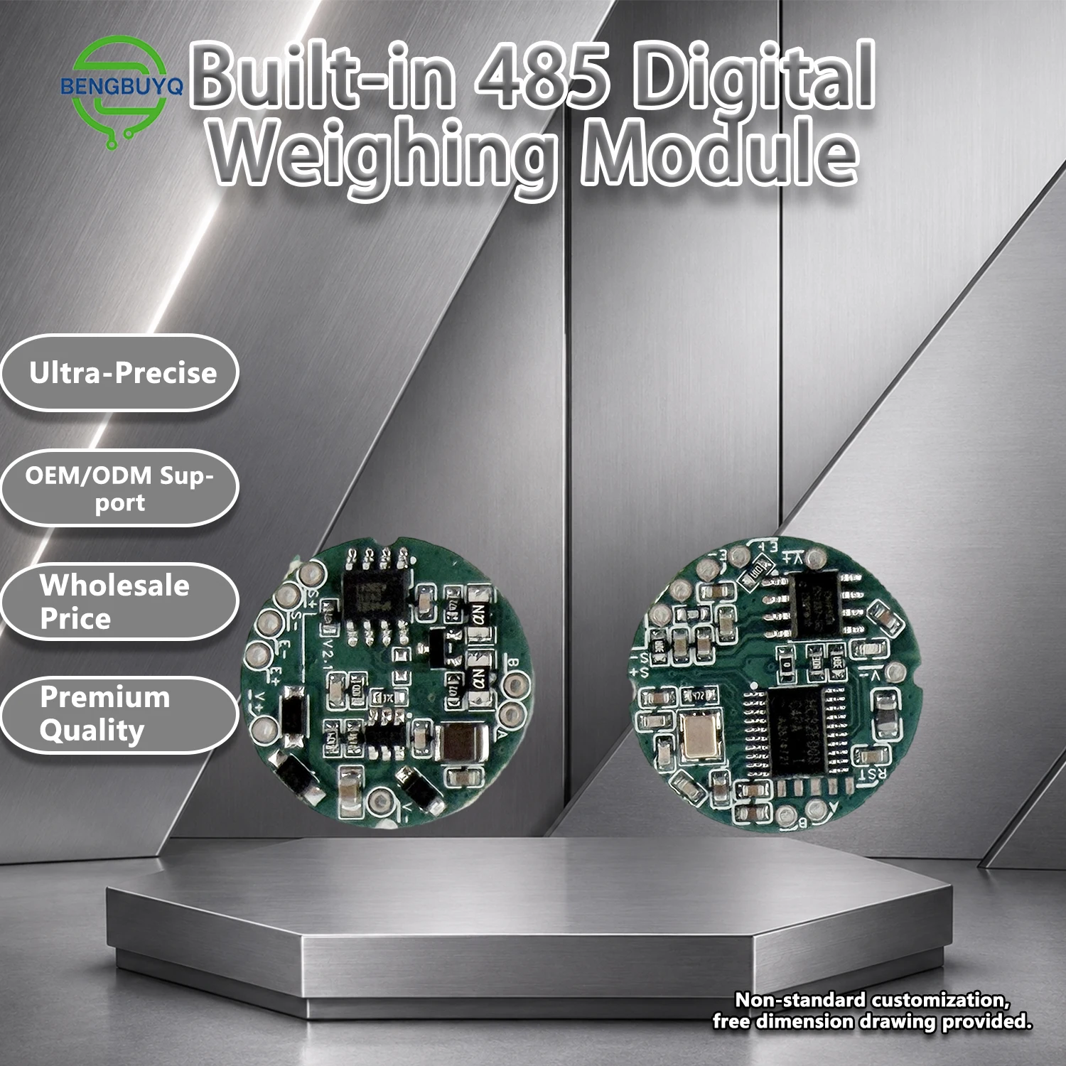 Built-in 485 Weighing Module with Modbus RTU, Load Cell Amplifier Board, IP65, 1/500000 Resolution for Industrial Weighing