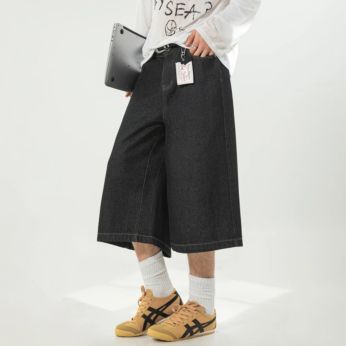 

Retro Original Jeans Men's Summer Loose Casual CleanFit Straight Leg mid Waist Denim Pants Button Opening Casual Sle