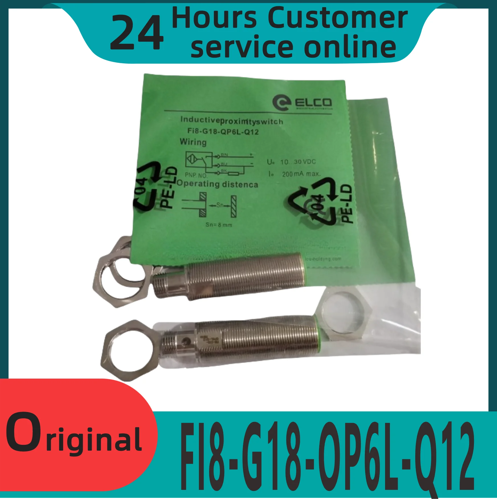 

Brand new original proximity switch FI8-G18-OP6L-Q12 FI8-G18-ON6L-Q12 NI8-M18-CD6L FI8-G18-OP6L