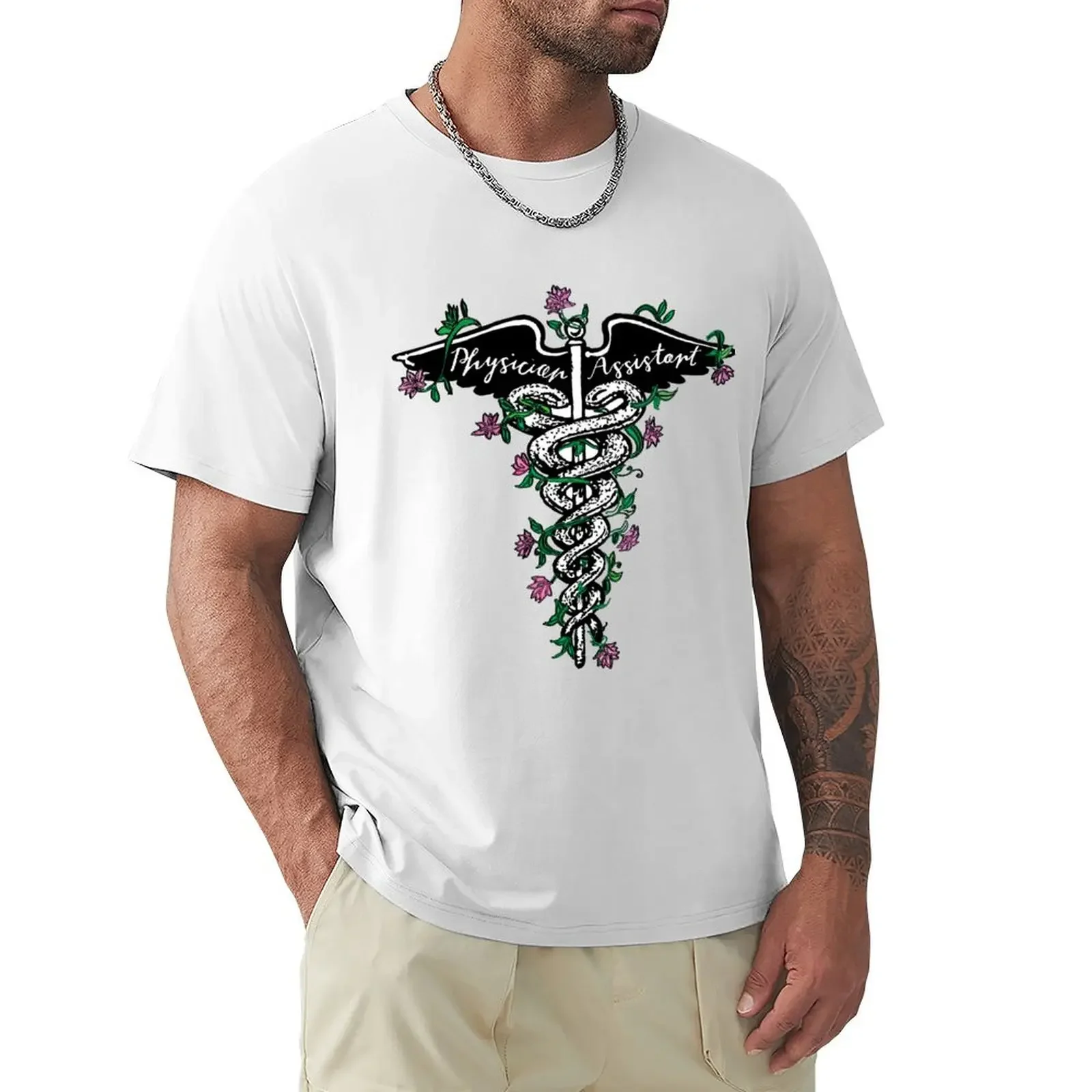 Physician Assistant Flowers T-Shirt graphics aesthetic clothes sports fans heavyweights mens big and tall t shirts