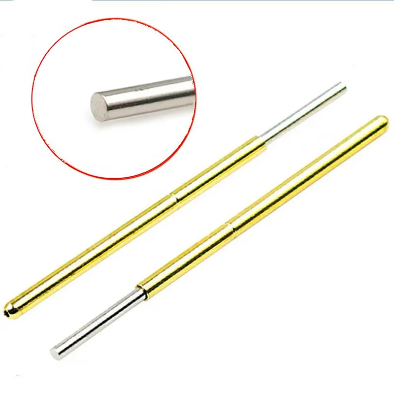 20/100PCS P100-G1 Spring Test Probe Pogo Pin Spring Test Pin Length 33.35mm Needle Dia 1.36mm Test Probe Head Dia 0.99mm P100-G