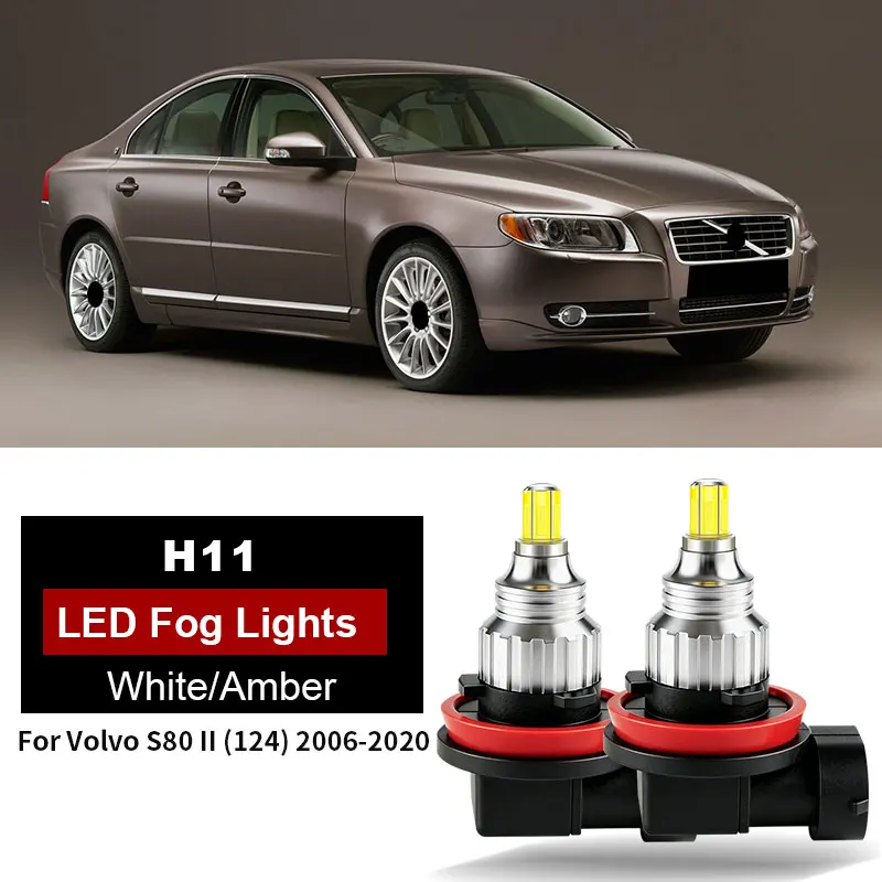 2 luces antiniebla LED H11 para Volvo VNL VN VNM 630 670 730 780 2004-2015, luces antiniebla LED H8 para Volvo C30 06-10 S80 II 124 06-20