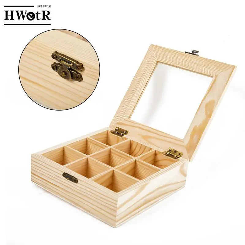 

Деревянная шкатулка для ювелирных изделий с 9 отделениями