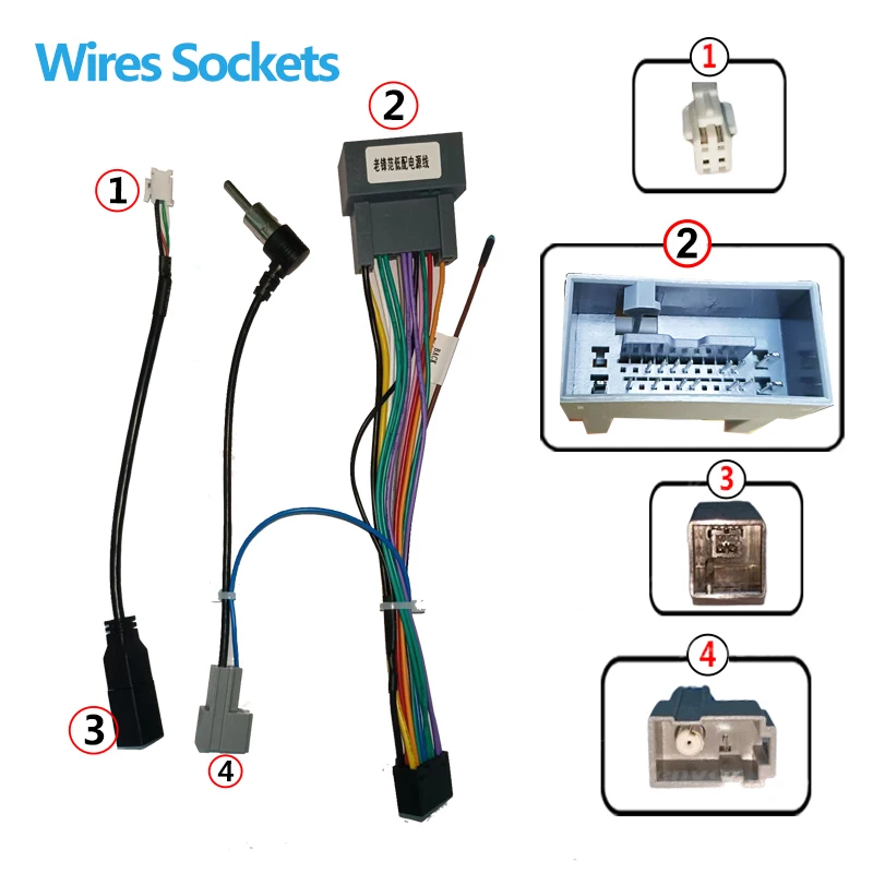 android Car radio Canbus Box Decoder For Honda Fit/Envix/VE-1 16 pin Wiring Harness Plug Power Cable