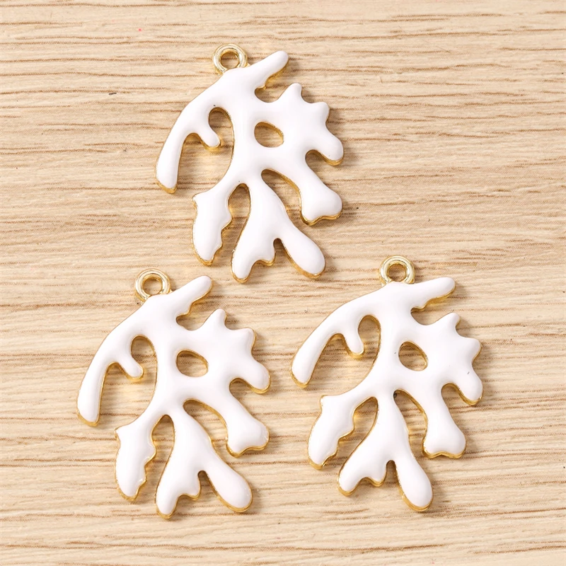 10 Stück 20 x 27 mm niedliche Emaille-Meereslebewesen-Korallen-Charms-Anhänger für die Herstellung von Halsketten, Ohrringen, Armbändern, DIY-Handwerk, Schmuckzubehör – Detail 11