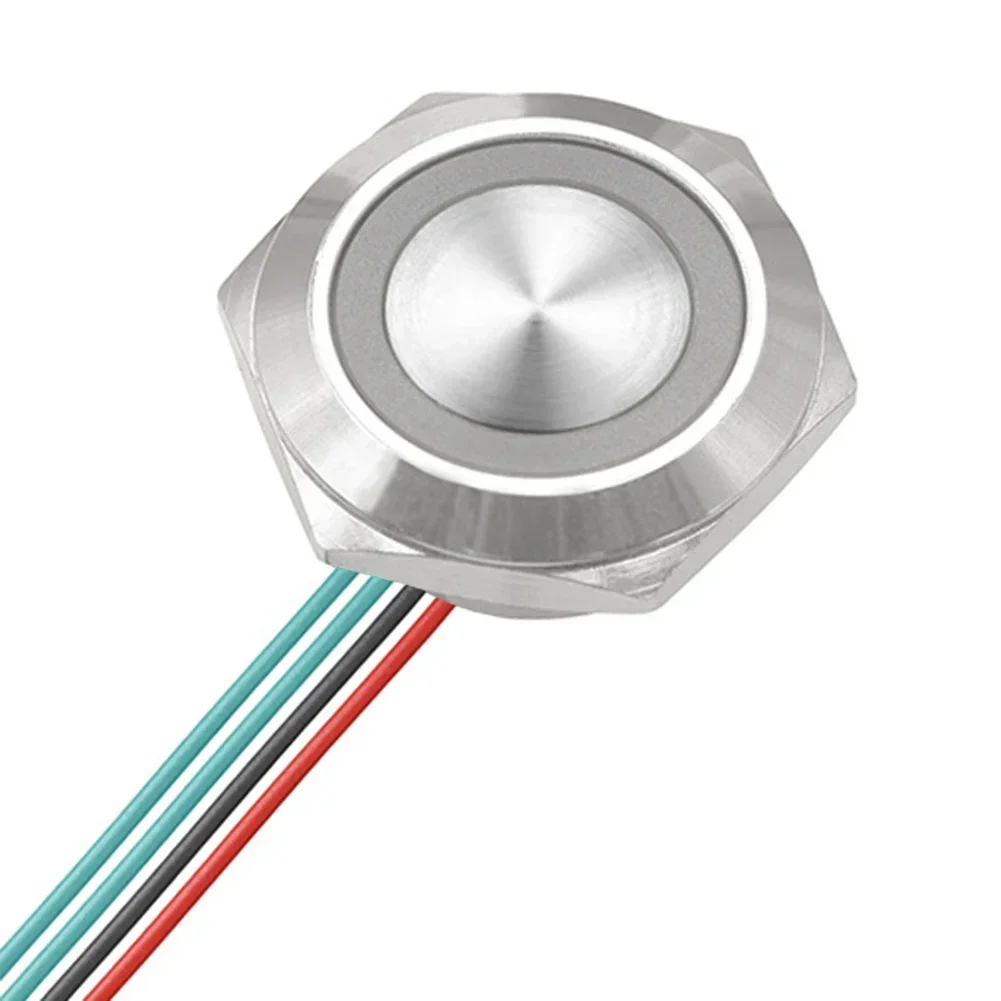 Momentary Switch Compact Design LED Light Switch 16mm Size Durability Electronic Projects Flexible Voltage Range