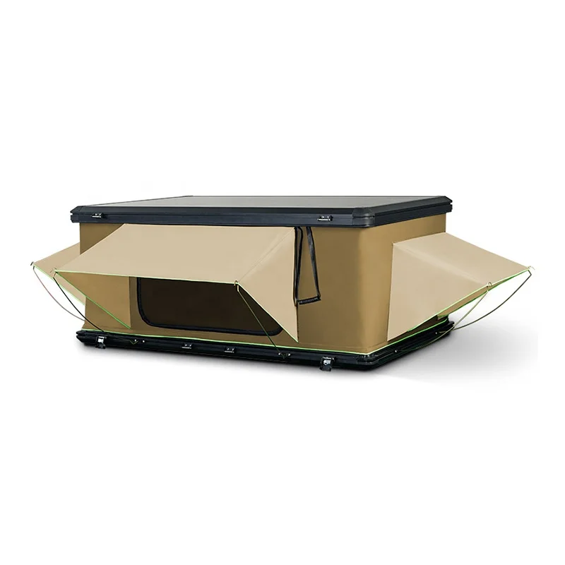 Hot Selling Aluminium Pop-Up Hard Shell Rooftop Tent With Ladder High Density Mattress For 1-2 Person Four Season Camping