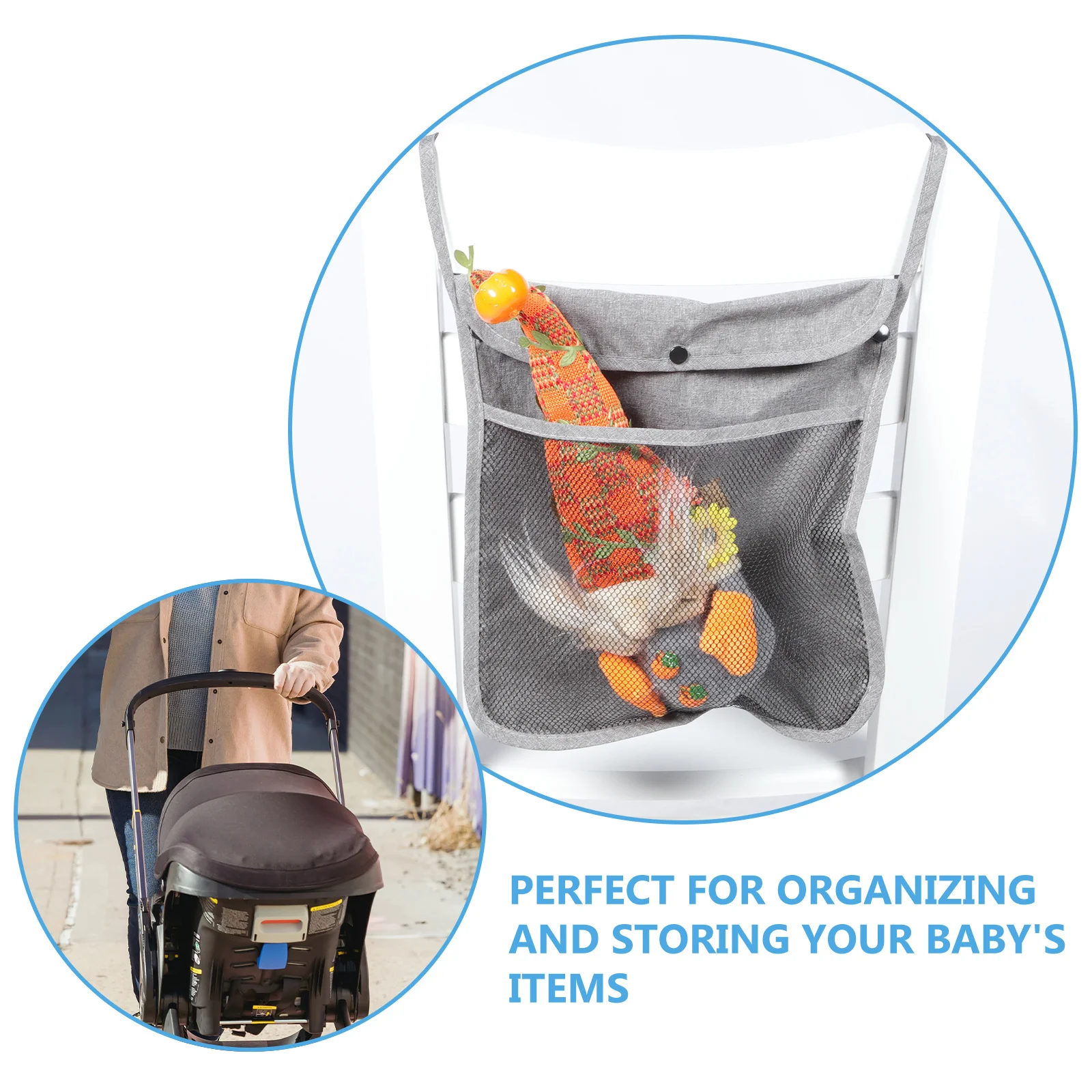 

Подвесная сетчатая сумка для коляски, прочный органайзер для полотенец для подгузников, закусок, аксессуары для детской коляски, органайзер для путешествий