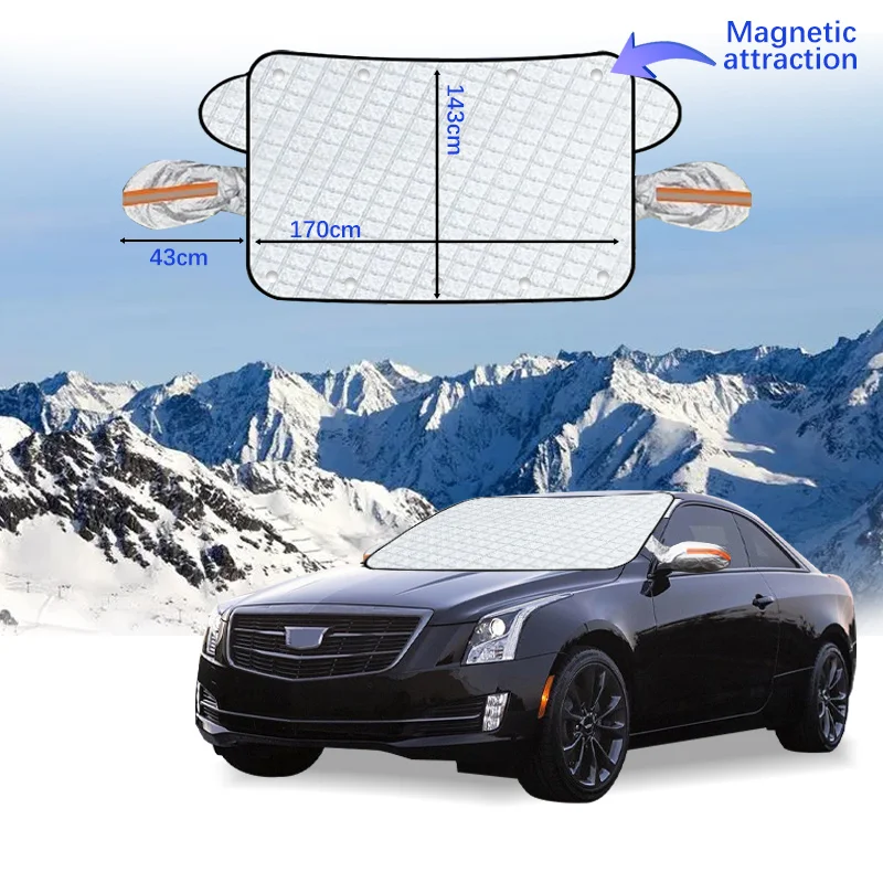 Magnetic Car Windshield Snow Cover Winter Ice-Frost Guard Sun Shade Protector For Cadillac ATS 2013-2019 Exterior Accessories