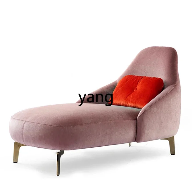 

Lhm minimalist milk fleece fabric chaise longue living room bedroom beauty couch room modern chaise longue chair