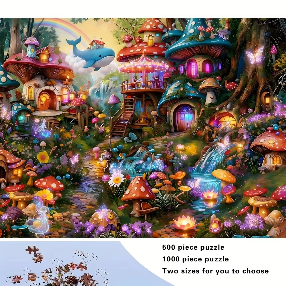 

500/1000/1200/2000PCS Adult Puzzles,High Quality, Fun Family Game for Stress Relief, Perfect for Birthdays, Christmas, Halloween