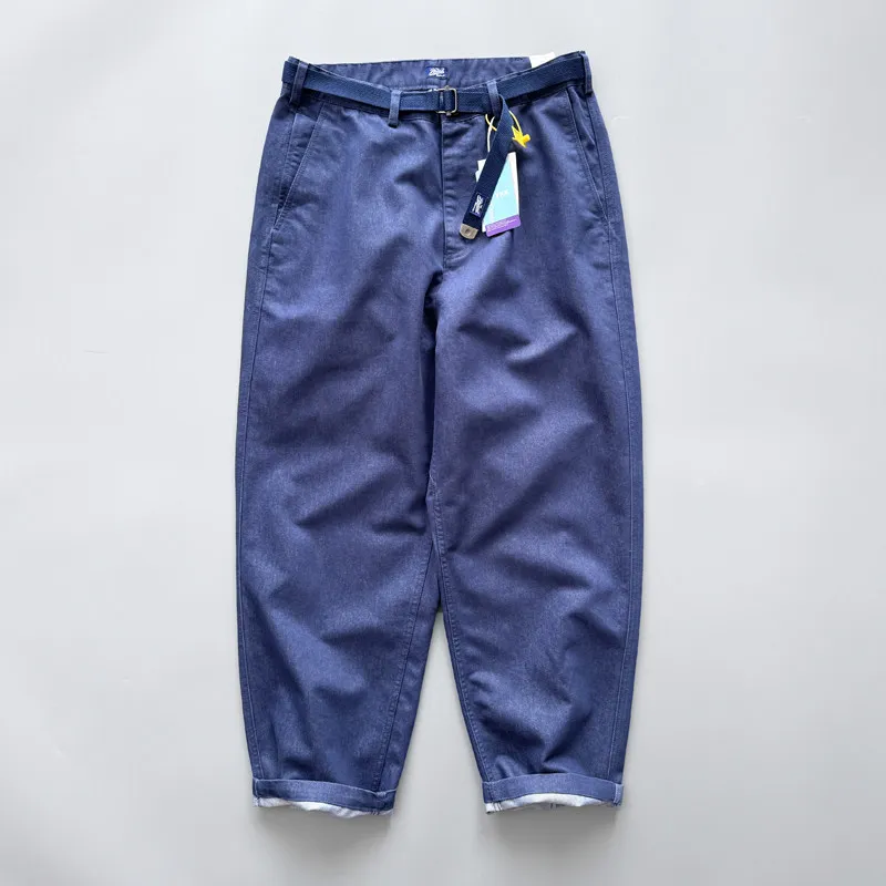 

Includes Belt 2026 Spring/Autumn Heavyweight Workwear Pants Cityboys Japanese Retro Loose Wide-leg Tapered Harem Jeans for Men
