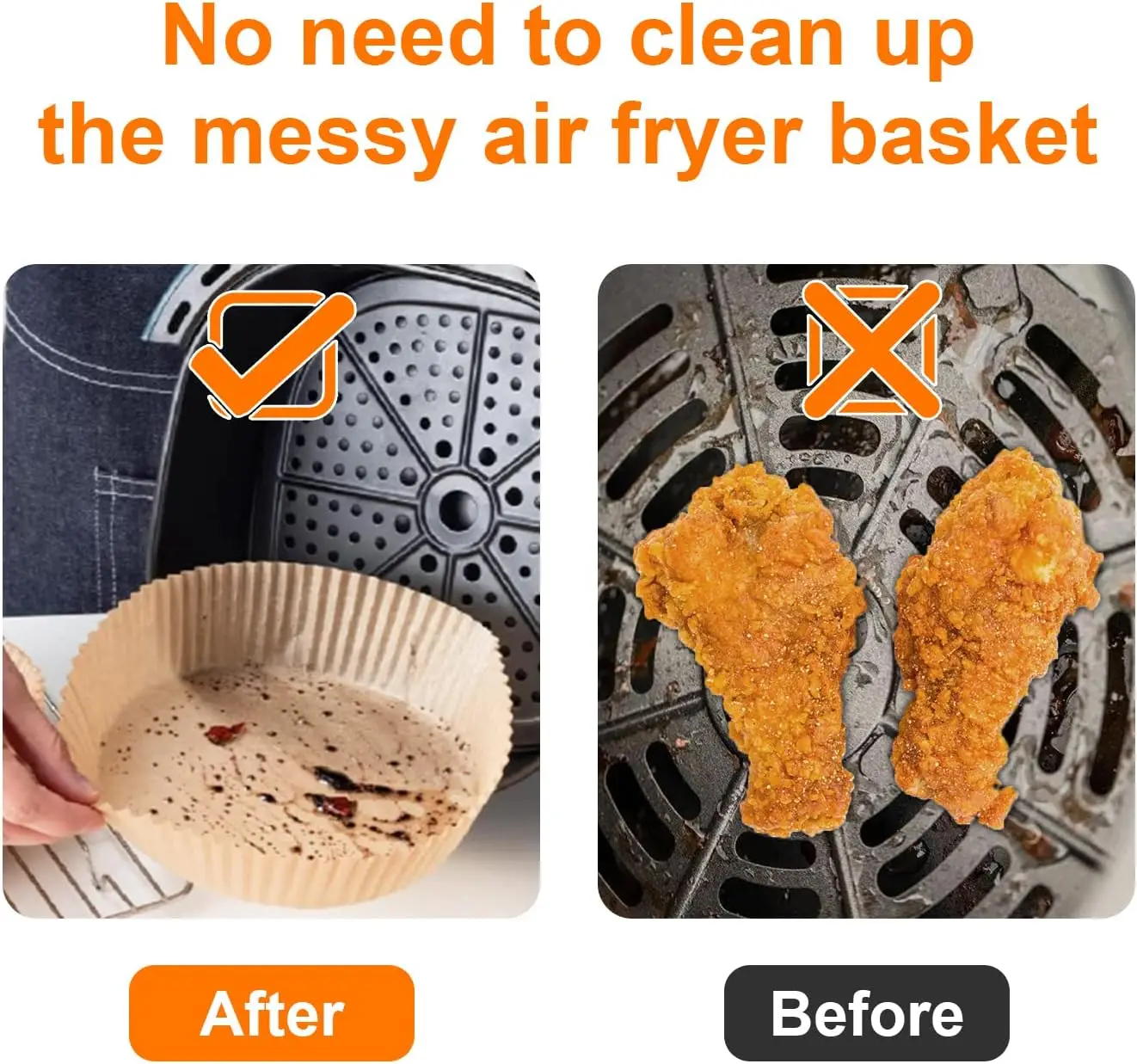 Baking Paper for Ninja AF101 4qt/AF150 5.5qt air fryer XL/ Ninja AF161 5.5 qt Max XL Grill Accessories