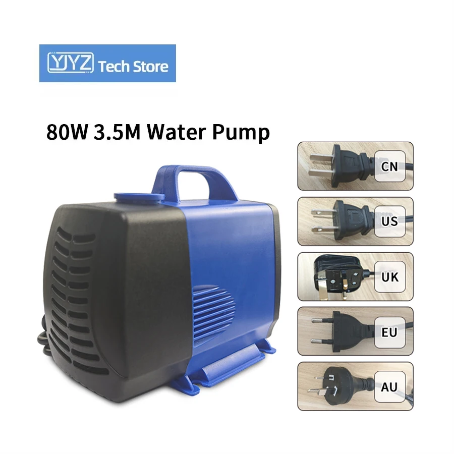 

1PC 80W 3.5M Submersible Water Pump 220V Engraving Machine Multifunctional For CNC Router Spindle Motor Cooling Tool Wholesale